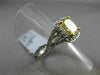 ESTATE 1.82CTW GIA FANCY YELLOW DIAMOND 18KT WHITE GOLD HALO ENGAGEMENT RING
