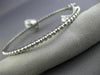 ESTATE WIDE .86CT DIAMOND 14KT WHITE GOLD 3D CLUSTER PEAR SHAPE BEADED BANGLE