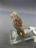 ESTATE LARGE .90CT PINK DIAMOND 18KT ROSE GOLD INFINITY KNOT SEMI ETERNITY RING