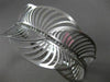 ESTATE WIDE .70CT DIAMOND 14KT WHITE GOLD 3D MATTE MULTI WAVE BANGLE BRACELET