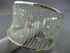ESTATE WIDE .56CT DIAMOND 14K WHITE GOLD 3D FLEXIBLE BY THE YARD BANGLE BRACELET