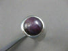 ESTATE PURPLE CABACHON STAR SAPPHIRE 14KT WHITE GOLD SOLID MENS RING 15mm #7887
