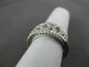 ANTIQUE 1.58CT DIAMOND 14KT WHITE GOLD X LATTICE DESIGN ANNIVERSARY RING #16630