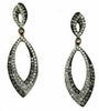 1.25CT WHITE & MOCHA DIAMOND 14KT YELLOW GOLD CLASSIC TEAR DROP HANGING EARRINGS
