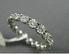 ESTATE .92CT DIAMOND 14KT WHITE GOLD HANDCRAFTED HEART ETERNITY ANNIVERSARY RING
