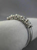 ESTATE .82CT DIAMOND 14KT WHITE GOLD 3D CLASSIC 5 STONE WEDDING ANNIVERSARY RING