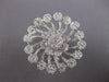 ESTATE EXTRA LARGE 3.29CT DIAMOND 18KT WHITE GOLD 3D MULTI FLOWER COCKTAIL RING