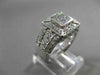 ESTATE LARGE .80CT DIAMOND 18KT WHITE GOLD INVISIBLE SQUARE COCKTAIL RING #21139
