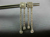 ESTATE 1.60CT DIAMOND 14KT WHITE GOLD 3D CLASSIC SQUARE HANGING EARRINGS #1676