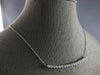 ESTATE .83CT DIAMOND 14KT WHITE GOLD 3D CLASSIC ROUND FILIGREE BAR LOVE NECKLACE