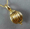 ESTATE 14KT YELLOW GOLD 3D CLASSIC HANDCRAFTED BALL FLOATING PENDANT #25054