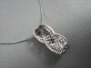 ESTATE 1.50CT WHITE & BLACK DIAMOND 14K WHITE GOLD X PAVE INFINITY PENDANT CHAIN