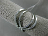 ESTATE .69CT ROUND DIAMOND 18K WHITE GOLD 3D HANDCRAFTED CRISS CROSS X LOVE RING
