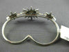 ESTATE EXTRA LARGE .45CT DIAMOND 18K WHITE GOLD 3D DOUBLE FINGER SNOWFLAKE RING