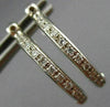 ESTATE .50CT DIAMOND 14K WHITE GOLD PAVE DOUBLE SIDED HOOP HUGGIE EARRINGS 17967