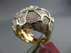 ESTATE MASSIVE 1.41CT DIAMOND 18KT WHITE & ROSE GOLD 3D PEBBLED LOOK PAVE RING