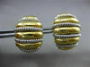 ESTATE LARGE 18KT WHITE & YELLOW GOLD 3D MULTI ROW TWISTED CLIP ON EARRINGS