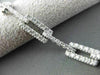 ESTATE WIDE 2.58CT DIAMOND 14KT WHITE GOLD RECTANGULAR CLASSIC TENNIS BRACELET