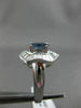 ESTATE WIDE 2.82CT DIAMOND & KASHMIR SAPPHIRE 18KT WHITE GOLD 3D ENGAGEMENT RING