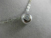 ESTATE .14CT ROUND CUT DIAMOND 18KT WHITE GOLD 3D SOLITAIRE BEZEL PENDANT #596