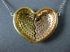 ESTATE 1.93CT PINK & FANCY YELLOW DIAMOND 18KT ROSE & YELLOW GOLD HEART NECKLACE