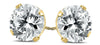 2.0CT DIAMOND 14KT YELLOW GOLD 3D CLASSIC ROUND 4 PRONG SCREWBACK STUD EARRINGS