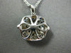 LARGE 1.68CT DIAMOND & AAA SAPPHIRE 18KT WHITE & BLACK GOLD SQUARE PAVE PENDANT