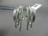 ESTATE LARGE .79CT DIAMOND 14KT WHITE GOLD 3D MULTI ROW CLIP ON HANGING EARRINGS