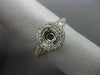 ESTATE .78CT DIAMOND ROUND 14KT WHITE GOLD 3D HALO SEMI MOUNT ENGAGMENT RING