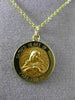 ESTATE 14KT YELLOW GOLD HANDCRAFTED HEART OF MARY PRAY FOR US PENDANT #24014