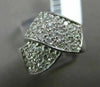 ESTATE WIDE .18CT ROUND DIAMOND 14KT WHITE GOLD 3D CRISS CROSS LOVE KNOT RING
