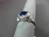 ESTATE LARGE 2.08CT DIAMOND & AAA TANZANITE 14K WHITE GOLD BEZEL ENGAGEMENT RING