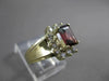 ESTATE 1.65CT DIAMOND & AAA TOURMALINE 14KT YELLOW GOLD SQUARE CUT CLUSTER RING