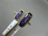 1.74CT DIAMOND & AAA AMETHYST 14KT ROSE GOLD 3D RECTANGULAR DOUBLE HALO FUN RING