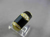 ESTATE LARGE .25CT DIAMOND & AAA ONYX 18KT YELLOW GOLD 3 DIMENSIONAL FUN RING