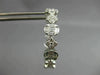 ESTATE EXTRA LARGE 3.38CT DIAMOND 18KT WHITE GOLD HOOP HUGGIE HANGING EARRINGS