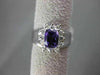 ESTATE 1.43CT DIAMOND & AAA AMETHYST 14KT WHITE GOLD EMERALD CUT CLUSTER RING
