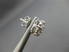 ESTATE LARGE 1.57CT ROUND DIAMOND 14KT WHITE GOLD FLOWER CLUSTER EARRINGS #22436