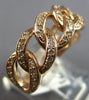 ESTATE .45CT DIAMOND 14KT ROSE GOLD CLASSIC 8MM LOVE KNOT MULTI LINK FUN RING