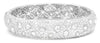 LARGE 18.3CT DIAMOND 18KT WHITE GOLD 3D MULTI SHAPE FLORAL CUFF BANGLE BRACELET