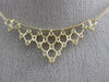 ESTATE .53CT DIAMOND 14K YELLOW GOLD 3D CLASSIC TRIANGULAR CROW V SHAPE NECKLACE