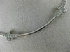 ESTATE LARGE .23CT DIAMOND 18KT WHITE GOLD 3D CLASSIC T BAR FRIENDSHIP NECKLACE