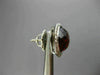 ESTATE LARGE 6.10CT DIAMOND & AAA GARNET 18KT WHITE GOLD HALO SCREWBACK EARRINGS