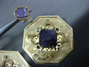 ESTATE LARGE 1.12CT DIAMOND & AMETHYST 18KT WHITE & YELLOW GOLD OCTAGAN EARRINGS