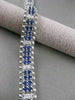 ESTATE WIDE 6.72CTW DIAMOND SAPPHIRE 14KT YLW GOLD LINE STACKING BRACELET #20926