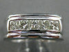 ESTATE 1.26CT DIAMOND 5 STONE PLATINUM CHANNEL MENS ANNIVERSARY RING F/VS #18705