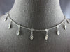 ESTATE 1.8CT DIAMOND 14KT WHITE GOLD 3D BY THE YARD CHANDELIER LOVE NECKLACE