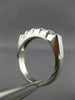 ESTATE .65CT DIAMOND 14KT WHITE GOLD 3D 5 STONE WEDDING ANNIVERSARY RING #1210