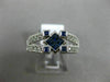 1.08CT ROUND DIAMOND & AAA PRINCESS SAPPHIRE 14KT WHITE GOLD INVISIBLE FUN RING