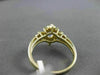 ESTATE 1.12CT DIAMOND & AAA TANZANITE 14KT YELLOW GOLD SOLITAIRE CLUSTER RING